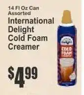 Key Food International Delight Cold Foam Creamer offer