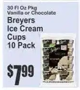 Key Food Breyers Ice Cream Cups 10 Pack offer