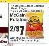 Key Food McCain Potatoes offer
