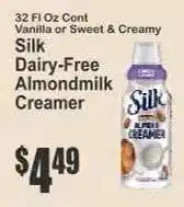 Key Food Silk Dairy-Free Almondmilk Creamer offer