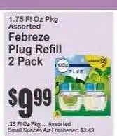 Key Food Febreze Plug Refill 2 Pack offer
