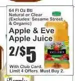 Key Food Apple & Eve Apple Juice offer