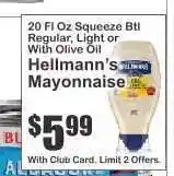 Key Food Hellmann's Mayonnaise offer