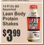 Key Food Lean Body Protein Shakes offer