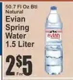 Key Food Evian Spring Water offer
