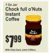Key Food Chock full o'Nuts Instant Coffee offer