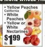 Key Food Yellow Peaches California, White Peaches, Yellow or White Nectarines offer