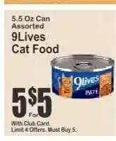 Key Food 9Lives Cat Food offer