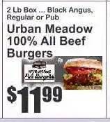 Key Food Urban Meadow 100% All Beef Burgers offer