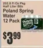 Key Food Poland Spring Water 12-Pack offer