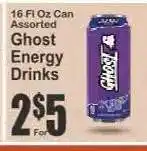 Key Food Ghost Energy Drinks offer