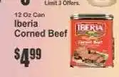 Key Food Iberia Corned Beef offer