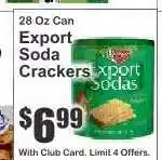 Key Food Export Soda Crackers offer
