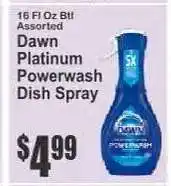 Key Food Dawn Platinum Powerwash Dish Spray offer