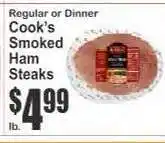 Key Food Cook's Smoked Ham Steaks offer