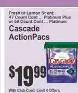 Key Food Cascade Actionpacs offer