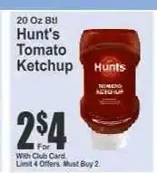Key Food Hunt's Tomato Ketchup offer