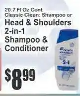Key Food Head & Shoulders 2 in 1 Shampoo & Conditioner offer