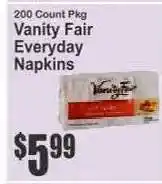 Key Food Vanity Fair Everyday Napkins offer