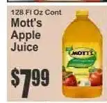Key Food Mott's Apple Juice offer