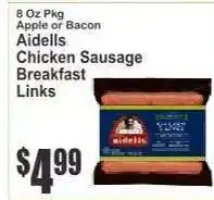 Key Food Aidells Chicken Sausage Breakfast Links offer