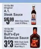 Key Food Bull's-Eye Barbecue Sauce offer