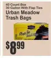 Key Food Urban Meadow Trash Bags offer
