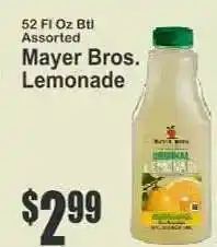 Key Food Mayer Bros. Lemonade offer