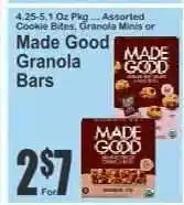 Key Food Made Good Granola Bars offer
