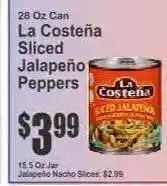 Key Food La Costeña Sliced Jalapeño Peppers offer