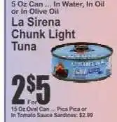 Key Food La Sirena Chunk Light Tuna offer
