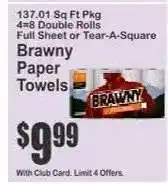 Key Food Brawny Paper Towels offer