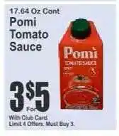 Key Food Pomi tomato sauce offer