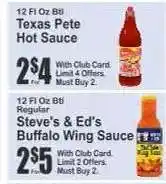 Key Food Steve's & Ed's Buffalo Wing Sauce offer