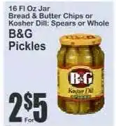 Key Food B&G Pickles offer