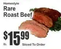 Key Food Homestyle Rare Roast Beef offer