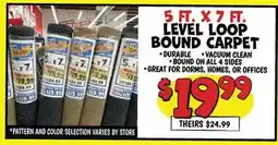 Ollie's 5 FT. X 7 FT. LEVEL LOOP BOUND CARPET offer