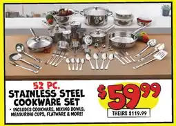 Ollie's 52 PC. STAINLESS STEEL COOKWARE SET offer
