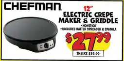 Ollie's CHEFMAN 12 ELECTRIC CREPE MAKER & GRIDDLE offer