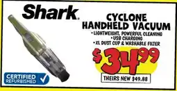 Ollie's SHARK CYCLONE HANDHELD VACUUM offer