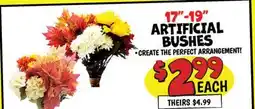 Ollie's 17-19 ARTIFICIAL BUSHES offer