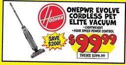 Ollie's ONEPWR EVOLVE CORDLESS PET ELITE VACUUM offer