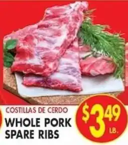 Compare Foods Costillas de cerdo whole pork spare ribs offer