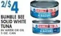 Compare Foods Bumble bee solid white tuna offer