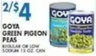 Compare Foods Goya green pigeon peas offer