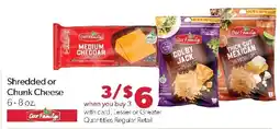 Family Fresh Market Our Family shredded or chunk cheese offer