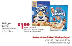 Family Fresh Market Kellogg's Cereal Select Varieties offer