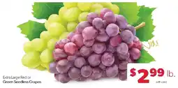 Family Fresh Market Extra Large Red or Green Seedless Grapes offer