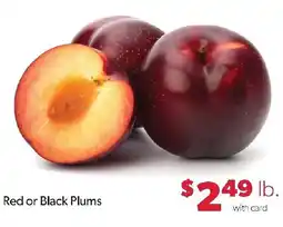 Family Fresh Market Red or Black Plums offer