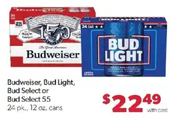 Family Fresh Market Budweiser, Bud Light, Bud Select or Bud Select 55 offer